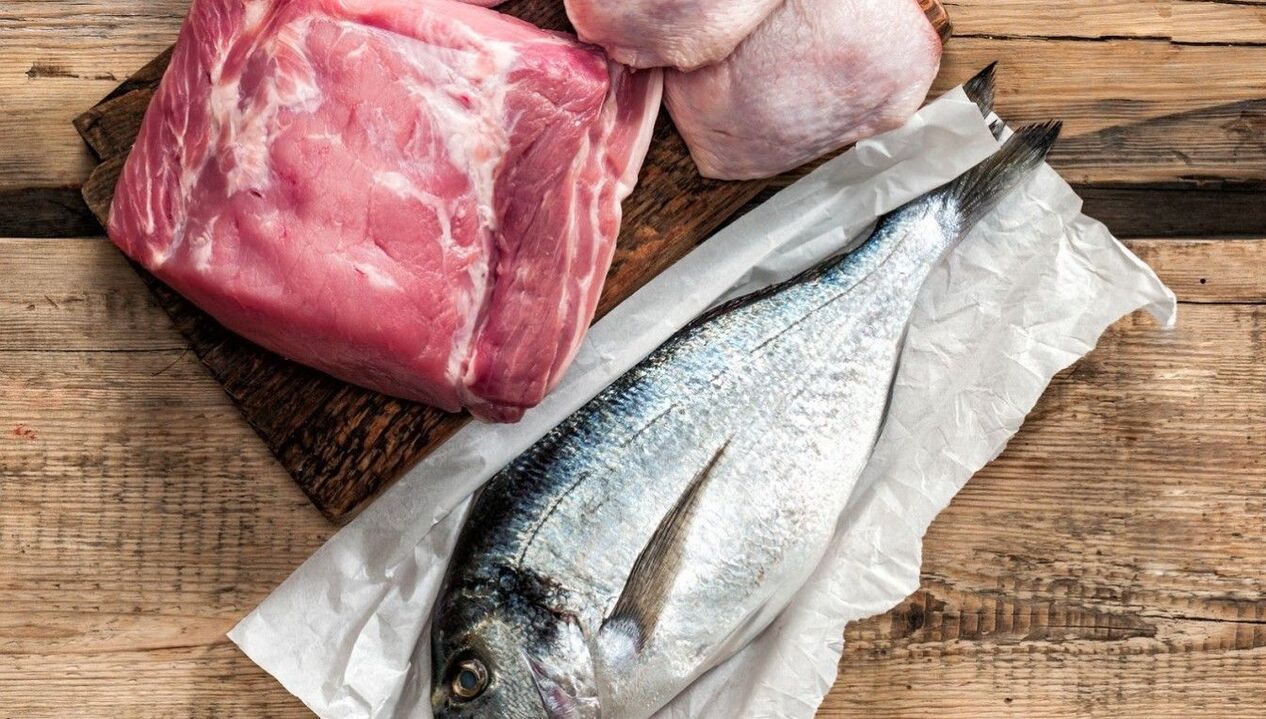 κρέας και ψάρι για προστατίτιδα